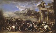 Salvator Rosa A Herois Battle (mk05) oil on canvas